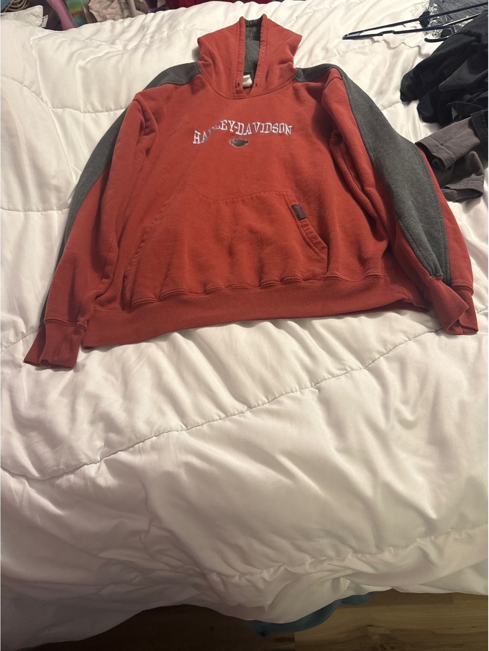 Harley-Davidson Men's Pullover Hoodie with Logo Embroidery